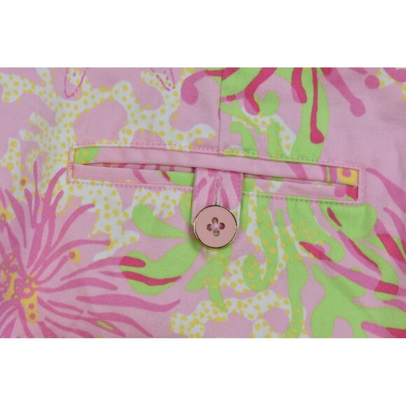 Lilly Pulitzer Resort Fit Women's Bermuda Size 6 Pink Starfish Shorts -Flaws- - Picture 11 of 13